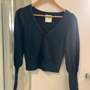 Abercrombie & Fitch Teal Knit Cardigan